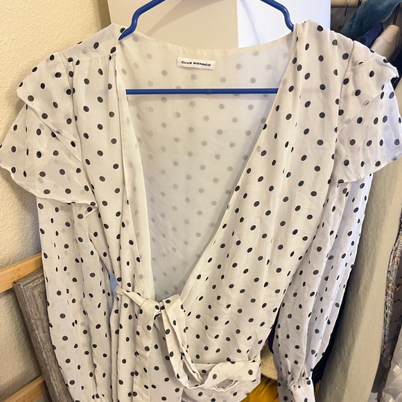 Club Monaco wrapped blouse XS - Picture 2 of 3